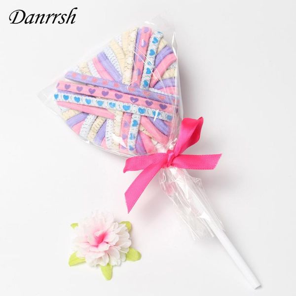 European Colorful Elastic Hair Band Cute Lollipop Packaging For Kids Girl Hair Rope Rubber Band Accessories Party Supplies