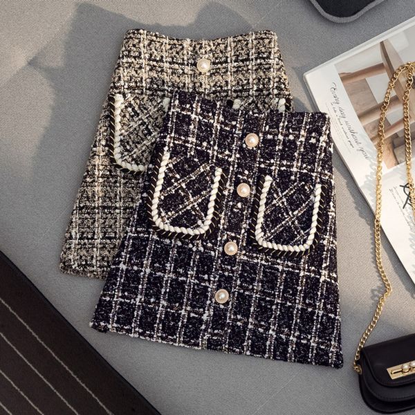skirts 2021 women spring autumn a-line plaid mini female two pockets short for lady, Black
skirts 2021 women spring autumn a-line plaid mini female two pockets short for lady, Black