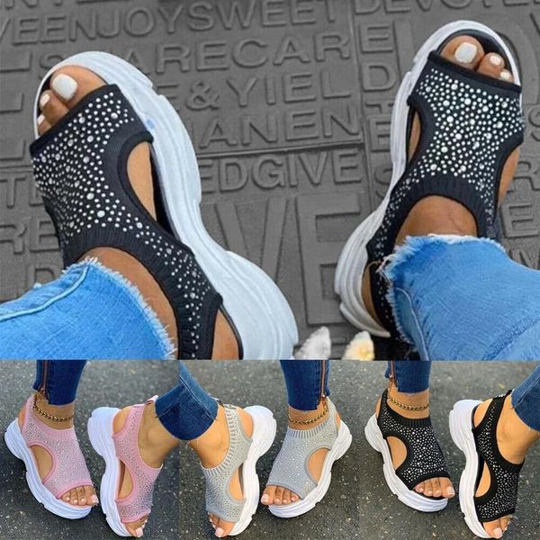 women open toe sandals ladies summer platform thick heel shoes anti-slip for summer hh88, Black
women open toe sandals ladies summer platform thick heel shoes anti-slip for summer hh88, Black