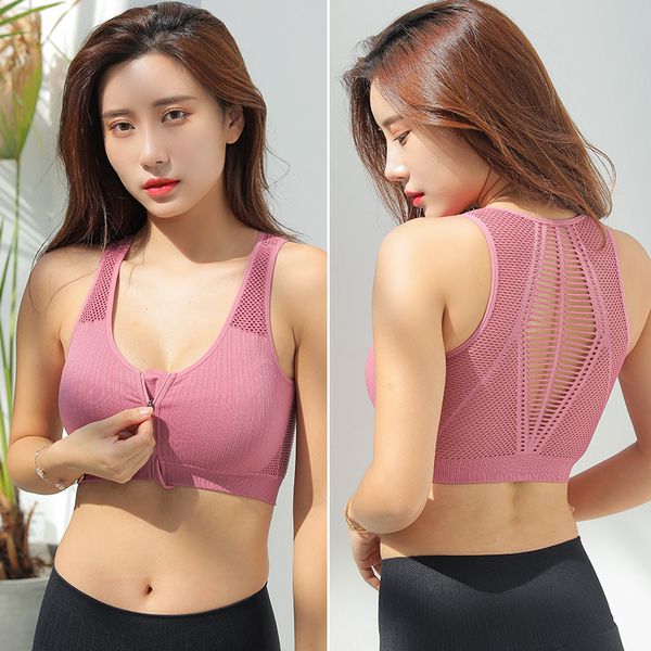 women sport bra posture corrector padded zip bra wireless back support lift up female brassiere fitness yoga underwear, White;black
women sport bra posture corrector padded zip bra wireless back support lift up female brassiere fitness yoga underwear, White;black
