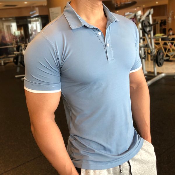 summer men polo t-shirt gym running training fitness bodybuilding casual sport elastic short sleeve male tees, Black;blue
summer men polo t-shirt gym running training fitness bodybuilding casual sport elastic short sleeve male tees, Black;blue