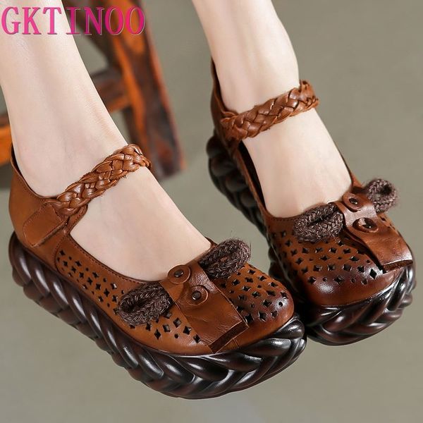 gktinoo spring handmade shoes platform wedges women pumps fretwork cut out genuine leather women casual shoes high heels, Black
gktinoo spring handmade shoes platform wedges women pumps fretwork cut out genuine leather women casual shoes high heels, Black