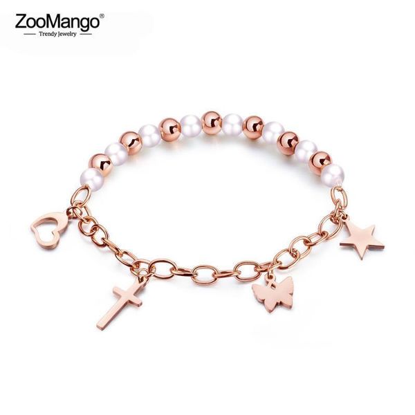 zoomango simulated pearl heart butterfly cross star charm bracelets jewelry for women stainless steel diy bracelet zogs991, Golden;silver
zoomango simulated pearl heart butterfly cross star charm bracelets jewelry for women stainless steel diy bracelet zogs991, Golden;silver