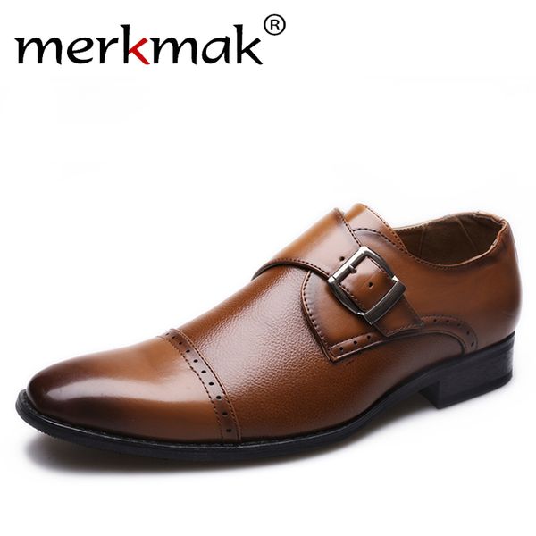 merkmak business formal leather shoe pointed toe dress shoes fashion buckle office footwear big size male party wedding footwear, Black
merkmak business formal leather shoe pointed toe dress shoes fashion buckle office footwear big size male party wedding footwear, Black