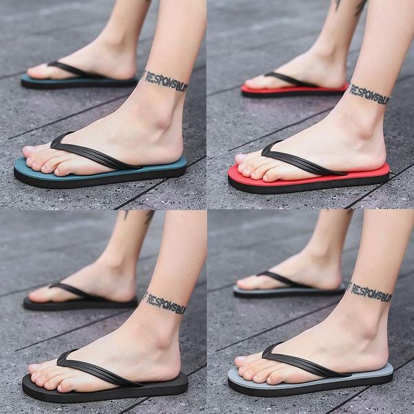 men's shoes designer sandals and slippers summer tide brand flip flops casual non-slip wear-resistant outdoor beach shoes, Black
men's shoes designer sandals and slippers summer tide brand flip flops casual non-slip wear-resistant outdoor beach shoes, Black