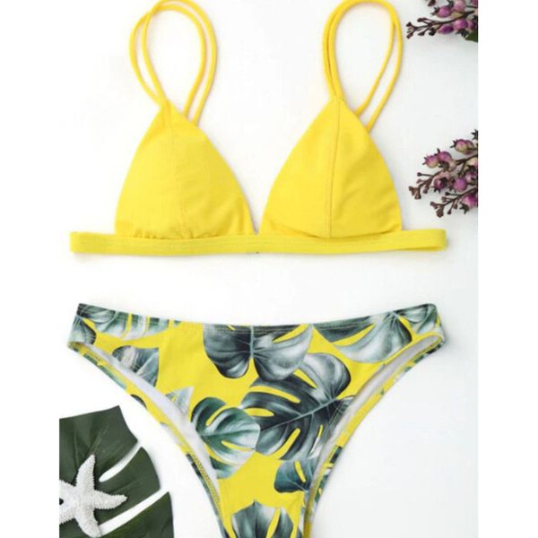 2020 brazilian print bikinis women swimwear green leaves pattern triangle swimsuit bathing suit beachwear female swim wear, White;black
2020 brazilian print bikinis women swimwear green leaves pattern triangle swimsuit bathing suit beachwear female swim wear, White;black