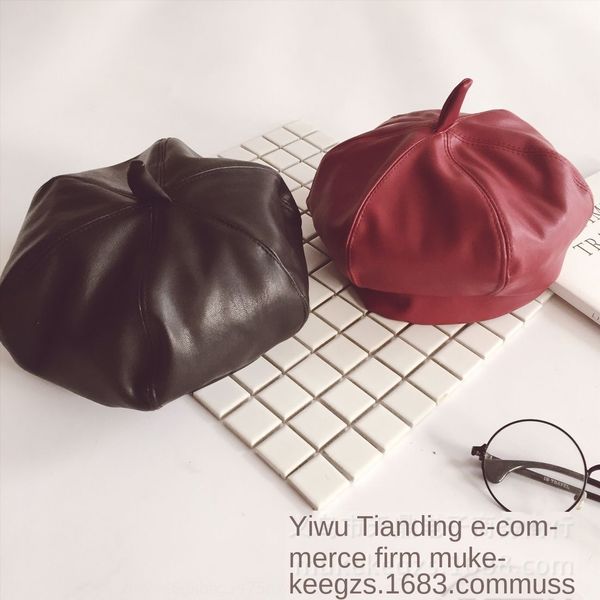 personality all-match solid color pu children's pumpkin chao bao painter octagonal beret octagonal hat baby beret painter hat, Blue;gray
personality all-match solid color pu children's pumpkin chao bao painter octagonal beret octagonal hat baby beret painter hat, Blue;gray