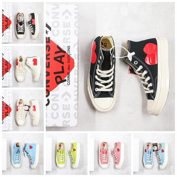 1970s chuck canvas play jointly big eyes high heart cdg play women men casual sneakers with box size 36-44, Black
1970s chuck canvas play jointly big eyes high heart cdg play women men casual sneakers with box size 36-44, Black