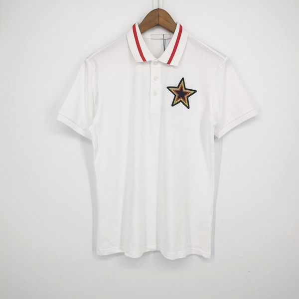 tide embroidered star mens designer polos new short sleeve turn down collar mens designer t shirts casual men polos, White;black
tide embroidered star mens designer polos new short sleeve turn down collar mens designer t shirts casual men polos, White;black