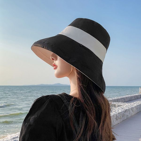 bqyje summer women's sunshade uv-proof double-sided contrast color korean hipster big brim cap beach travel sunscreen hat sunshade suns, Blue;gray
bqyje summer women's sunshade uv-proof double-sided contrast color korean hipster big brim cap beach travel sunscreen hat sunshade suns, Blue;gray