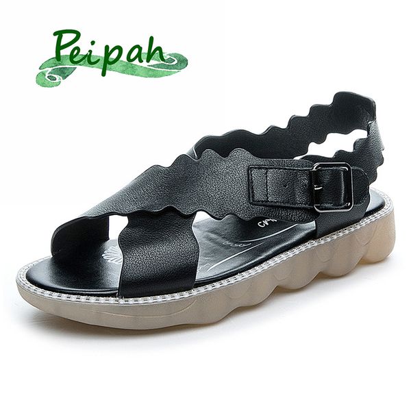 peipah genuine leather rome platform women's sandals antideslizante flat with slides for women solid casual shoes woman sneakers, Black
peipah genuine leather rome platform women's sandals antideslizante flat with slides for women solid casual shoes woman sneakers, Black