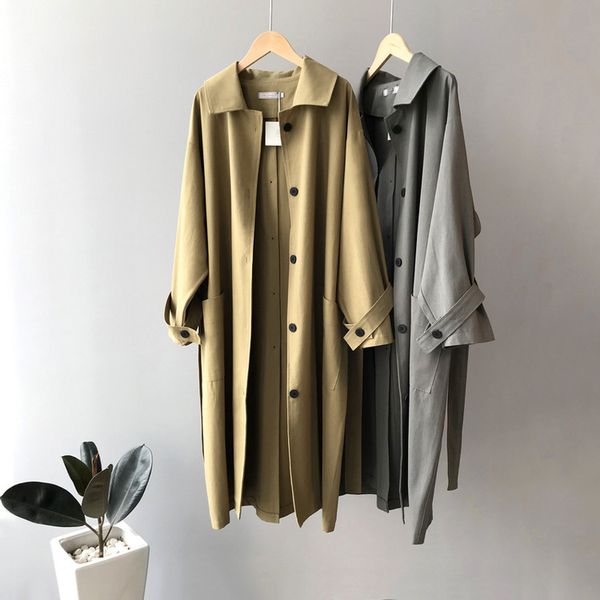 2020 autumn new women long trench coat turn down collar women long sleeve trench coat with belt casaco feminino loose, Tan;black
2020 autumn new women long trench coat turn down collar women long sleeve trench coat with belt casaco feminino loose, Tan;black
