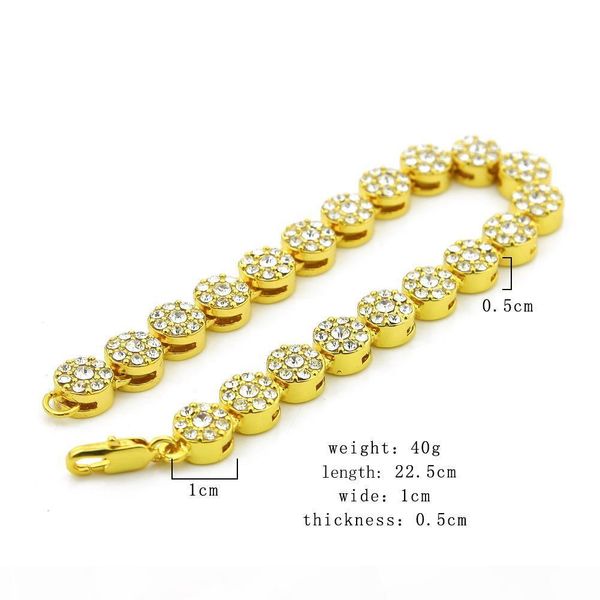 a men 2 colors iced out rhinestones european and american popular diamond 8inch flower chain bracelet bling bling, Golden;silver
a men 2 colors iced out rhinestones european and american popular diamond 8inch flower chain bracelet bling bling, Golden;silver