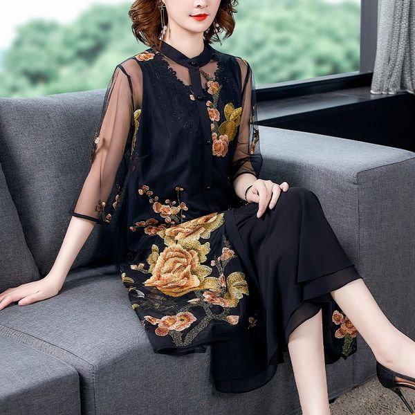 cl5il 2020 heavy industry embroidery large size women's two-piece dress mid-length lady mulberry silk loose slimming 2020 heavy industr, Black;gray
cl5il 2020 heavy industry embroidery large size women's two-piece dress mid-length lady mulberry silk loose slimming 2020 heavy industr, Black;gray