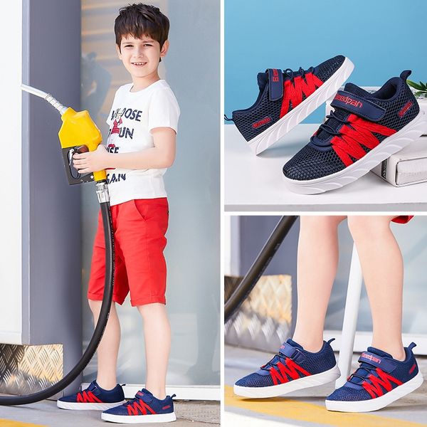 children's single-mesh sneakers fashionable sports magic sports hollow-out casual shoes new velcro casual boys shoes, Black
children's single-mesh sneakers fashionable sports magic sports hollow-out casual shoes new velcro casual boys shoes, Black