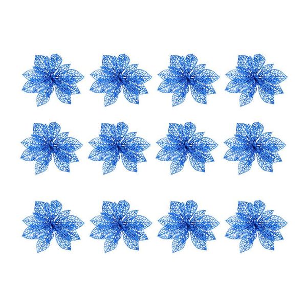 12шт рождество цветок украшения hollow из glitter искусственный цветок xmas adornment рождественская вечеринка украшения (синий
12шт рождество цветок украшения hollow из glitter искусственный цветок xmas adornment рождественская вечеринка украшения (синий