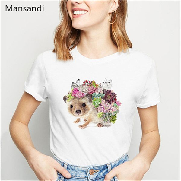hedgehog butterflies succulents art animal print funny t shirts women kawaii clothes summer white t shirt camiseta mujer
hedgehog butterflies succulents art animal print funny t shirts women kawaii clothes summer white t shirt camiseta mujer
