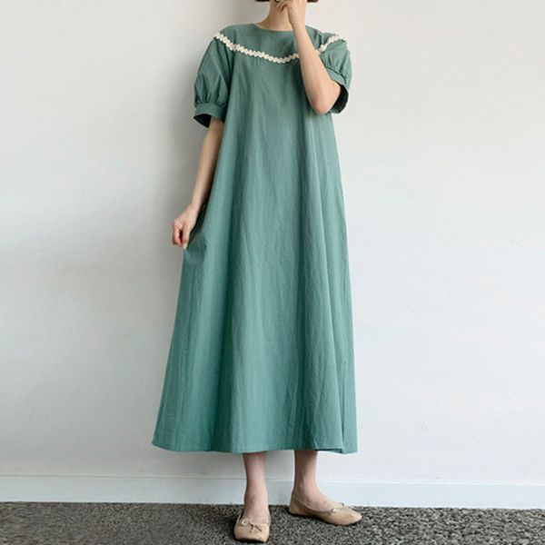 chic korean summer literary simple casual lace loose drawstring strap dress women, Black;gray
chic korean summer literary simple casual lace loose drawstring strap dress women, Black;gray