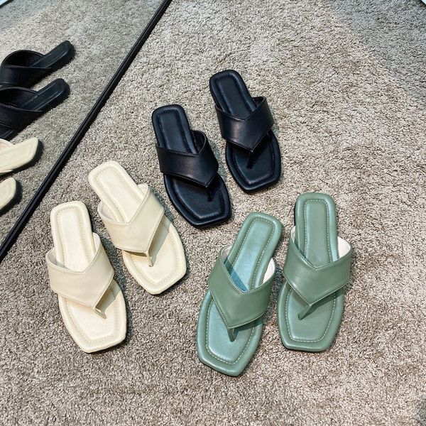 2020 summer simple design ins flat slippers female flip-flops soft bottom all-match beach sandals fashion leather flat shoes, Black
2020 summer simple design ins flat slippers female flip-flops soft bottom all-match beach sandals fashion leather flat shoes, Black