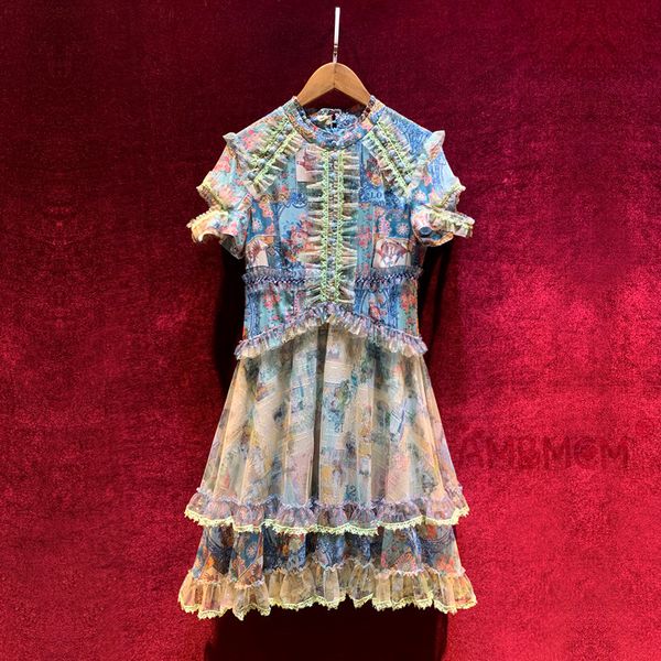 casual dresses retro baroque printing heavy industry hollow out slim dress 2021 summer style ambmcm, Black;gray
casual dresses retro baroque printing heavy industry hollow out slim dress 2021 summer style ambmcm, Black;gray