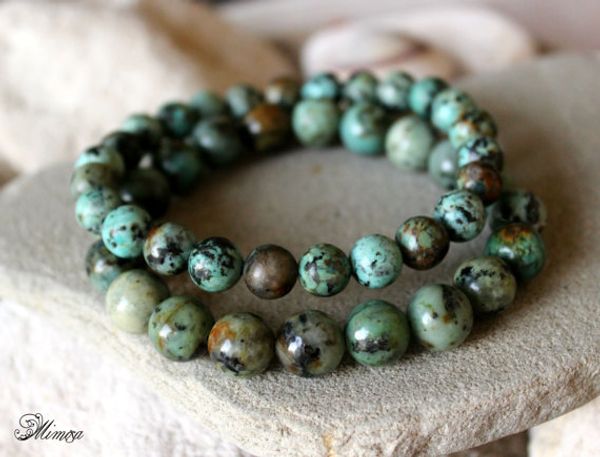 8mm africanturquoise mala, turquoises wrist mala, green beaded bracelet, mala , chakra bracelet, Black
8mm africanturquoise mala, turquoises wrist mala, green beaded bracelet, mala , chakra bracelet, Black