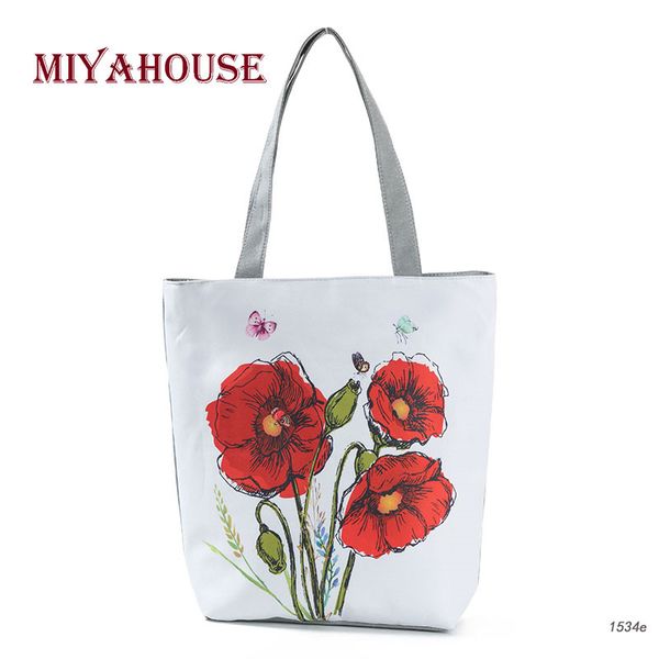 miyahouse red poppy printed summer beach handbags women casual canvas large capacity shopping bags female fresh style white tote
miyahouse red poppy printed summer beach handbags women casual canvas large capacity shopping bags female fresh style white tote