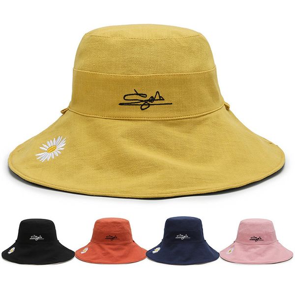 2020 anti-uv cotton embroidery bucket hat fashion fisherman hats outdoor travel hat whit rope on both sides sun cap for women
2020 anti-uv cotton embroidery bucket hat fashion fisherman hats outdoor travel hat whit rope on both sides sun cap for women