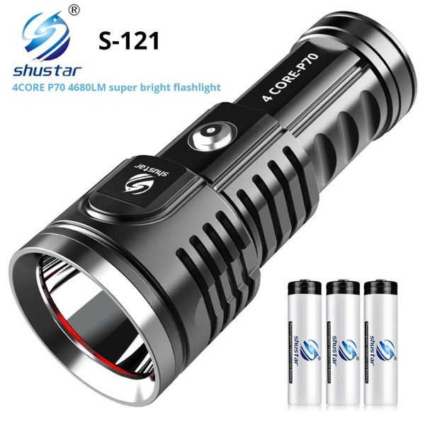 flashlights torches high power led with 4 core p70 lamp bead and touch switch, grade workmanship glare torch, ipx-6 waterproof
flashlights torches high power led with 4 core p70 lamp bead and touch switch, grade workmanship glare torch, ipx-6 waterproof