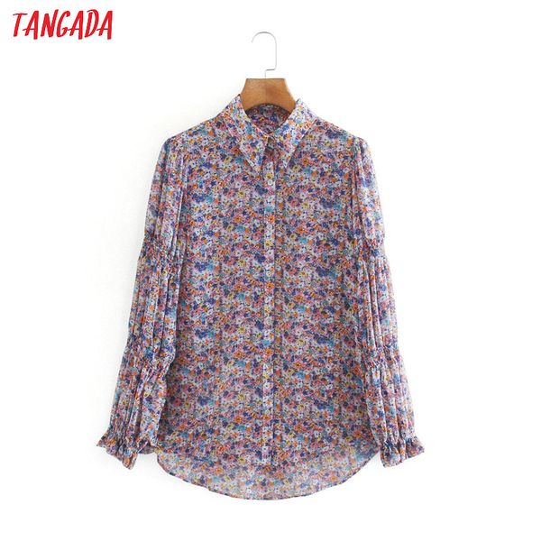 tangada women retro floral print blouse pleated long sleeve chic female casual shirt blusas femininas 2xn71, White
tangada women retro floral print blouse pleated long sleeve chic female casual shirt blusas femininas 2xn71, White