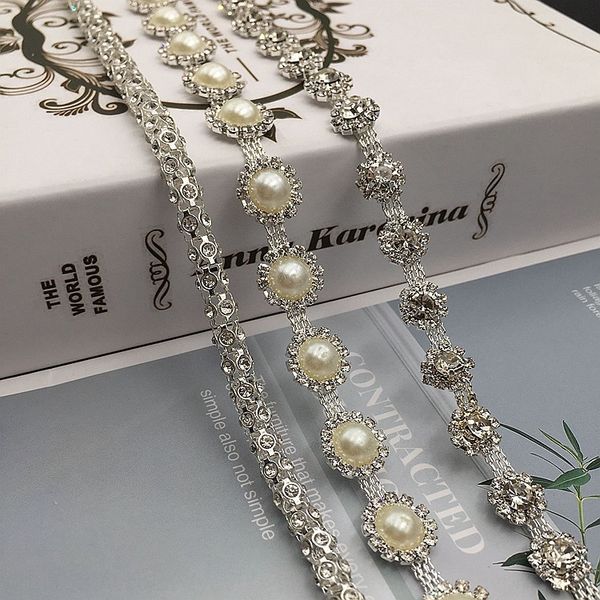 welding glass pearl sunflower claw hand-stitched diy diamond pearl diamond chain clothing diy decorative chain, Silver
welding glass pearl sunflower claw hand-stitched diy diamond pearl diamond chain clothing diy decorative chain, Silver