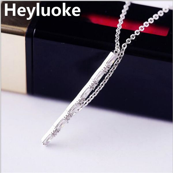 heyluoke new collection 100% bar-type bamboo flute cz necklaces pendant for women fashion jewelry, Silver
heyluoke new collection 100% bar-type bamboo flute cz necklaces pendant for women fashion jewelry, Silver