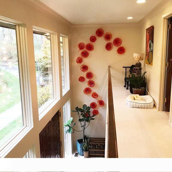 wholesale price handblown art glass red orange murano glass decorative plates tangerine for l villa library house
wholesale price handblown art glass red orange murano glass decorative plates tangerine for l villa library house