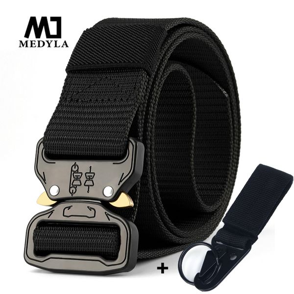 medyla equipment men's tactical belt quick release buckle expansion training belt mountaineering accessories hunting, Black;brown 
medyla equipment men's tactical belt quick release buckle expansion training belt mountaineering accessories hunting, Black;brown