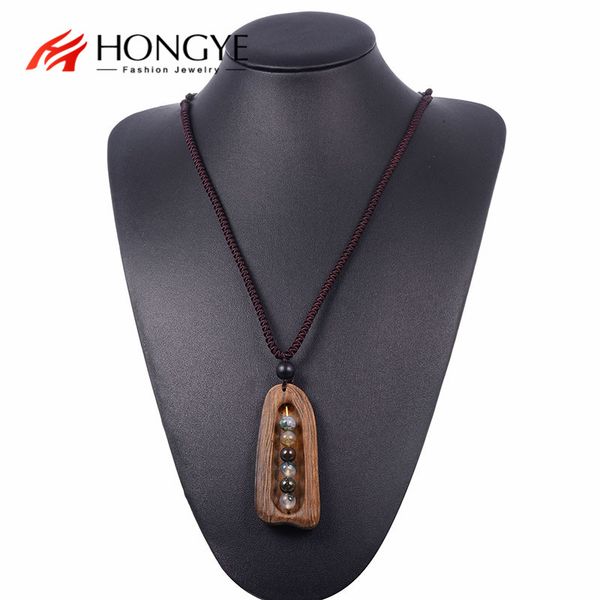 hongye factory direct retro irregular concave wood beaded pendant necklace accessories adjustable buckle necklace collier, Silver
hongye factory direct retro irregular concave wood beaded pendant necklace accessories adjustable buckle necklace collier, Silver
