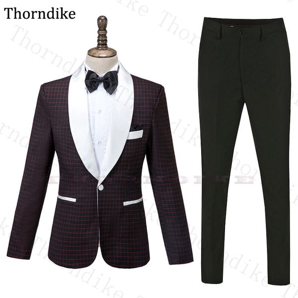 thorndike plaid suit men wedding suits shawl lapel groomsmen suits custom made slim fit business suit single split party, White;black
thorndike plaid suit men wedding suits shawl lapel groomsmen suits custom made slim fit business suit single split party, White;black