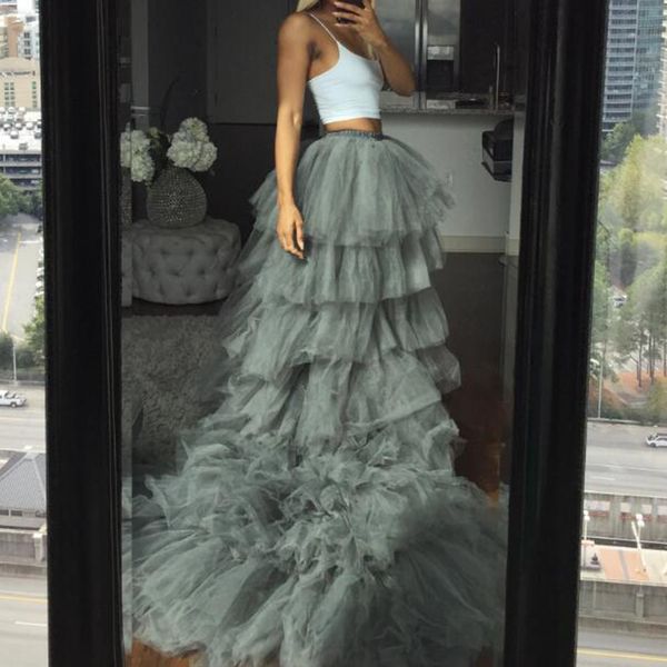 grey chic high low tiered tutu skirts with train women 2020 to party ruffles long female tutu skirt custom puffy tulle skirts, Black
grey chic high low tiered tutu skirts with train women 2020 to party ruffles long female tutu skirt custom puffy tulle skirts, Black