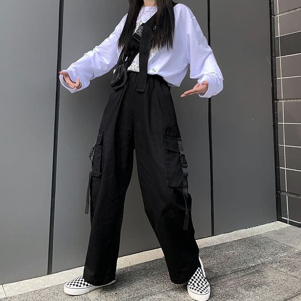 big ribbon pockets cargo pants women high waist loose streetwear baggy tactical trouser hip hop harajuku joggers cargo pants, White
big ribbon pockets cargo pants women high waist loose streetwear baggy tactical trouser hip hop harajuku joggers cargo pants, White