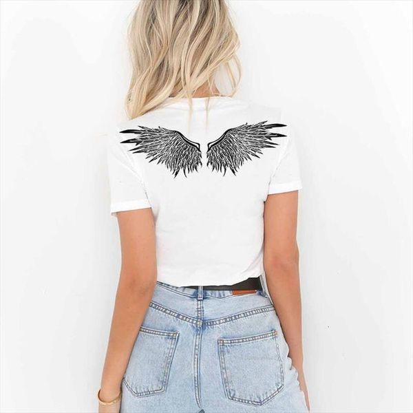 heart angle wing t shirt women punk print tee shirt femme t shirt casual tee o neck rock, White
heart angle wing t shirt women punk print tee shirt femme t shirt casual tee o neck rock, White