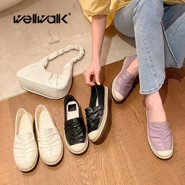 pleated sheep flats shoes women casual loafer rubber sole female fisher espadrilles round toe solid color ladies ballet flats, Black
pleated sheep flats shoes women casual loafer rubber sole female fisher espadrilles round toe solid color ladies ballet flats, Black
