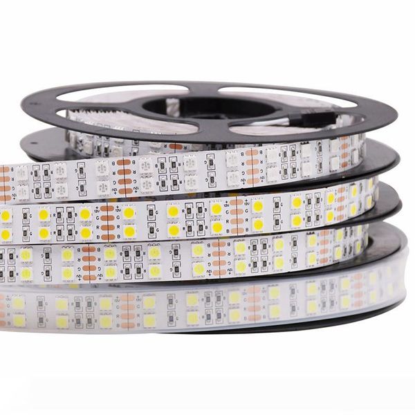 

5M DC 12V 600Led 120led m waterproof SMD 5050 RGB Warm White led strip Double Row Flexible ribbon tape light