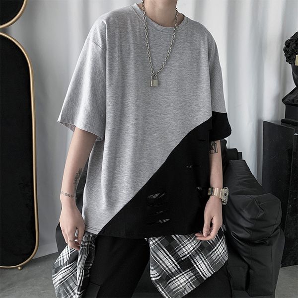 men's t-shirts harajuku panelled patchwork hole t-shirt personality loose ness hip hop clothes punk style high street cool male streetw, White;black
men's t-shirts harajuku panelled patchwork hole t-shirt personality loose ness hip hop clothes punk style high street cool male streetw, White;black