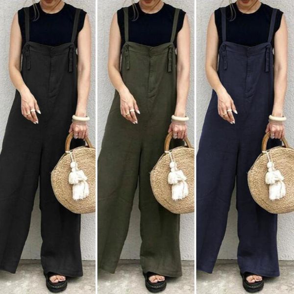 women's jumpsuits & rompers plus size summer 2021 zanzea vintage suspender overalls casual solid long playsuits female trousers 5xl, Black;white
women's jumpsuits & rompers plus size summer 2021 zanzea vintage suspender overalls casual solid long playsuits female trousers 5xl, Black;white