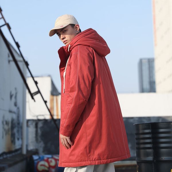 men's mid-length 2019 winter new solid color hooded casual coat korean style student down jacket coat down jacket trend, Black
men's mid-length 2019 winter new solid color hooded casual coat korean style student down jacket coat down jacket trend, Black