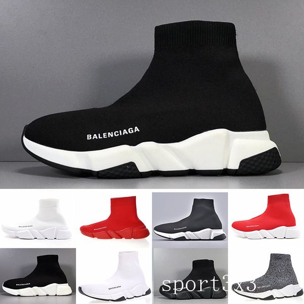 2019 new paris speed trainers knit sock shoe original designer mens womens sneakers high casual shoes with box ehvvt, Black 
2019 new paris speed trainers knit sock shoe original designer mens womens sneakers high casual shoes with box ehvvt, Black