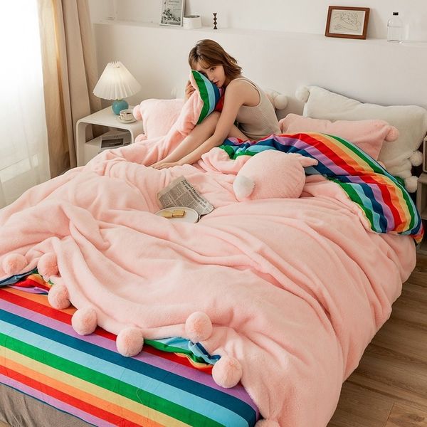 2020 new cute princess wind cashmere four-piece crystal velvet thick warm and comfortable bedding
2020 new cute princess wind cashmere four-piece crystal velvet thick warm and comfortable bedding