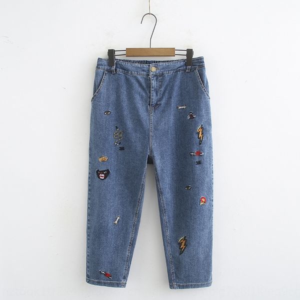 jer23 large size women's clothing korean style cartoon embroidery elastic washed jeans autumn jeans and jeansembroidered jeansversatile, Blue
jer23 large size women's clothing korean style cartoon embroidery elastic washed jeans autumn jeans and jeansembroidered jeansversatile, Blue