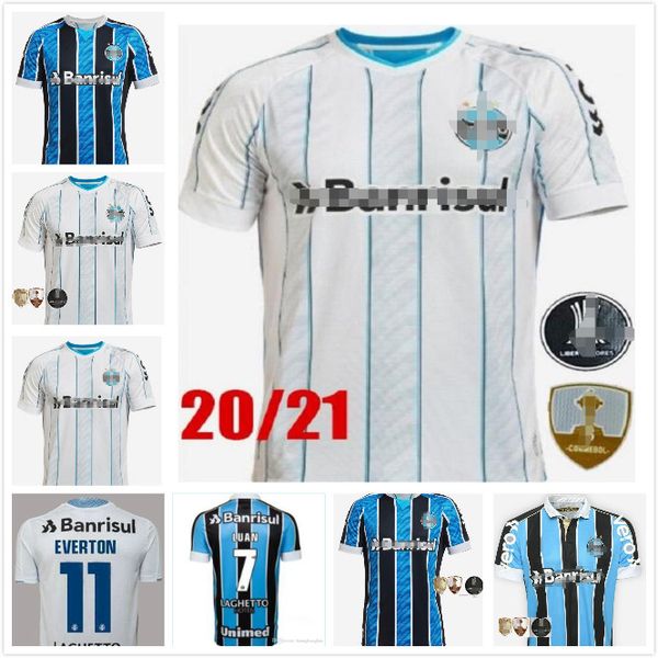 2020 2021 gremio home geromel everton soccer jerseys 20 21 gremio yellow goalkeeper kannemann luan white football shirt, Black;yellow