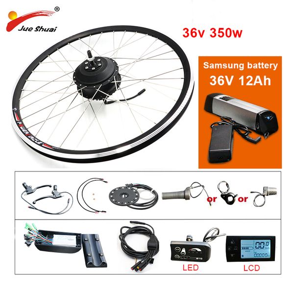 eu ru duty no tax 36v 350w e bike kit 36v12ah samsung battery electric bicycle conversion kit front rear hub motor wheel, Silver;blue 
eu ru duty no tax 36v 350w e bike kit 36v12ah samsung battery electric bicycle conversion kit front rear hub motor wheel, Silver;blue