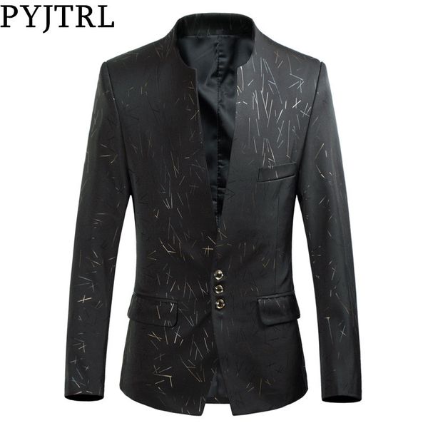 pyjtrl mens autumn korean style slim fit blazer chinese tunic floral printedsuit jacket casaco masculino fashion casual costume, White;black
pyjtrl mens autumn korean style slim fit blazer chinese tunic floral printedsuit jacket casaco masculino fashion casual costume, White;black