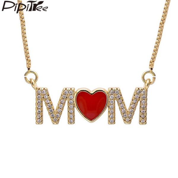 pipitree i love mom red enamel heart pendant necklaces mother's gift box chain cz zircon letter necklace women family jewelry, Silver
pipitree i love mom red enamel heart pendant necklaces mother's gift box chain cz zircon letter necklace women family jewelry, Silver